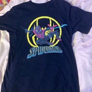 Black Spider-Man printed tee
